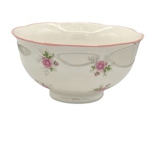 Elegance PetiteRose Pattern Luster Fine Porcelain Fruit /Desert Bowl Small Size